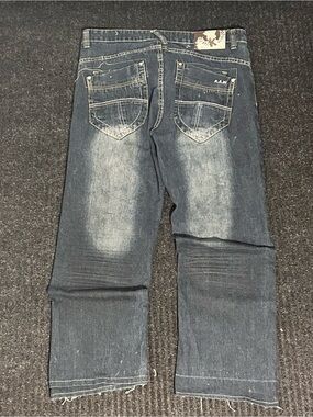 Raw Men's Faded Blue Relaxed Fit Jeans